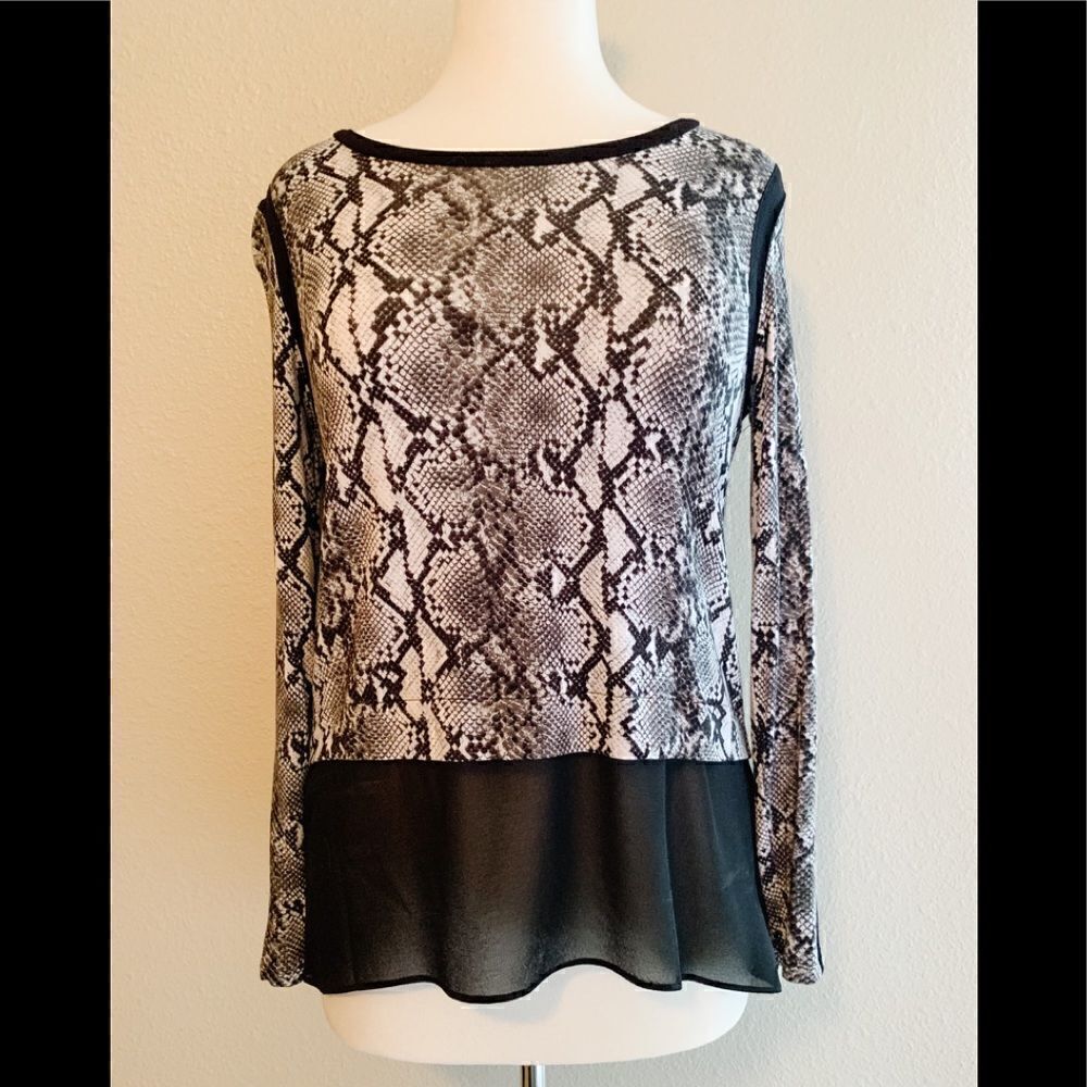 Michael Kors snake print long sleeve blouse
